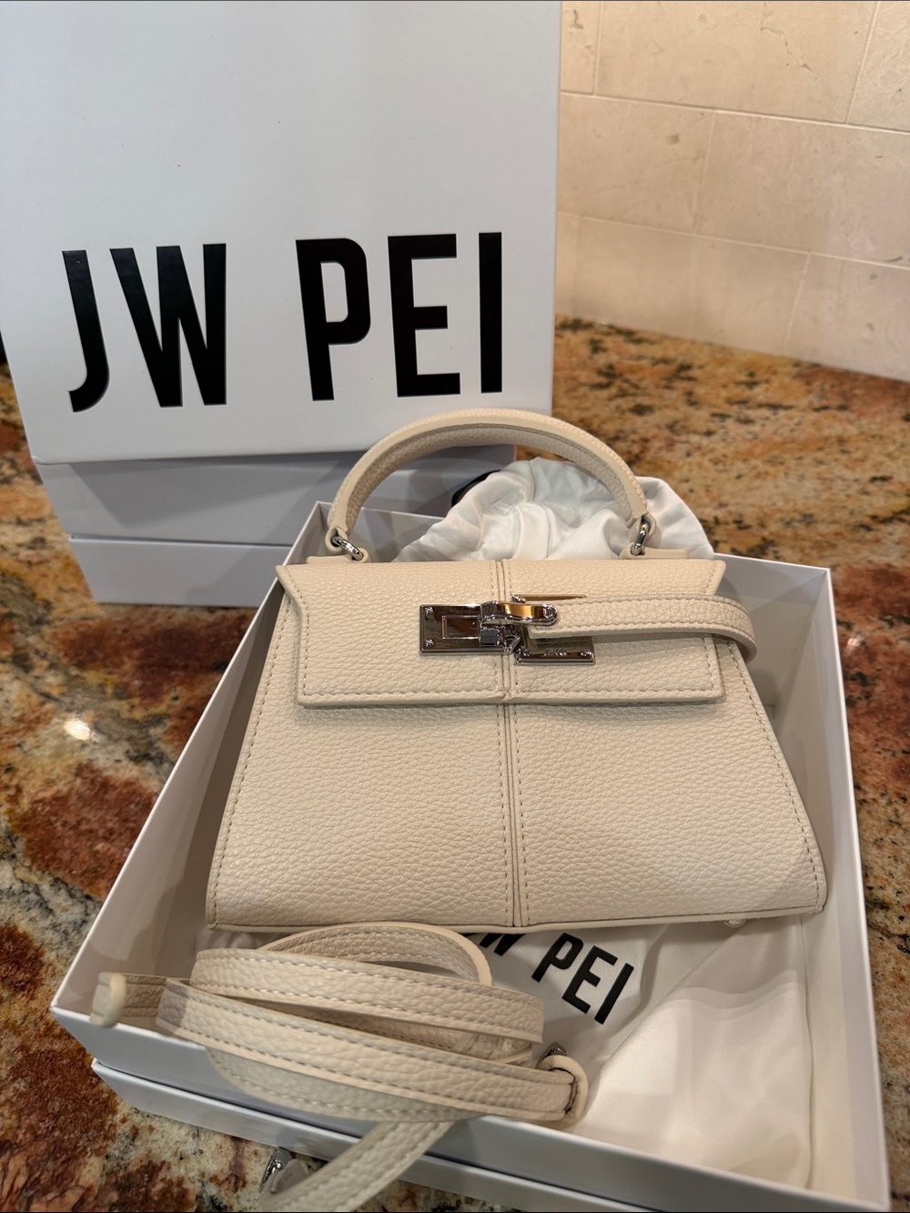 JW PEI Elise Top-Handle Mini Bag - White